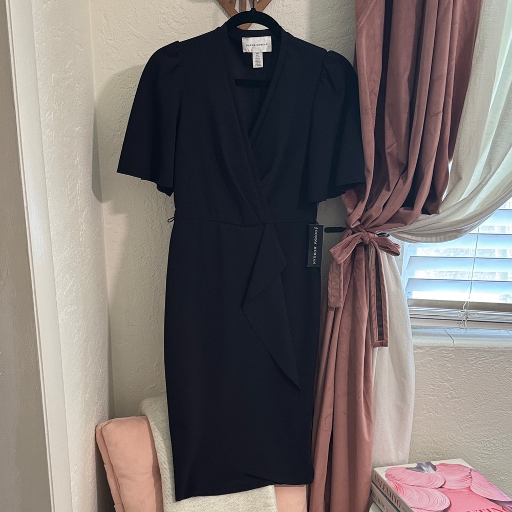 Donna Morgan Navy Midi Dress